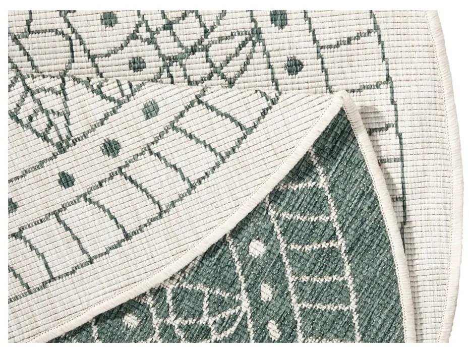 Zelený vonkajší koberec NORTHRUGS Porto, ø 140 cm