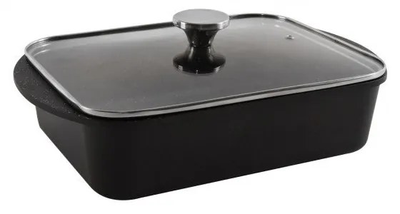 Pekáč z nepriľnavého hliníka so skleneným vekom Orion Grande, 35 x 22,5 cm