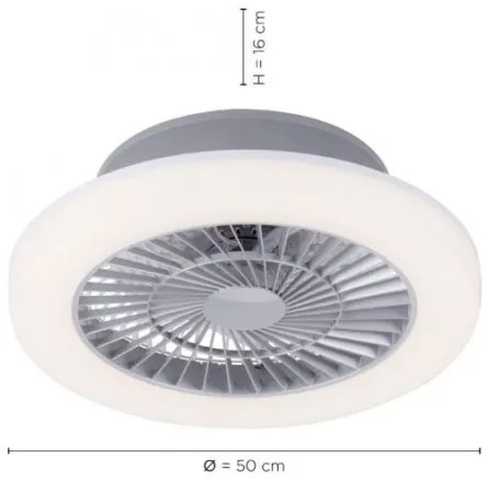 Leuchten Direkt 14645-55 - LED Svietidlo s ventilátorom LEONARD LED/27W/230V