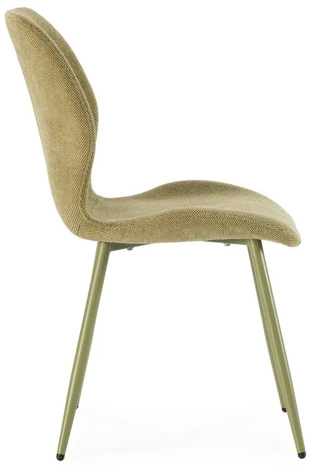 Zelené čalúnené jedálenské stoličky v súprave 4 ks Ansu – Marckeric