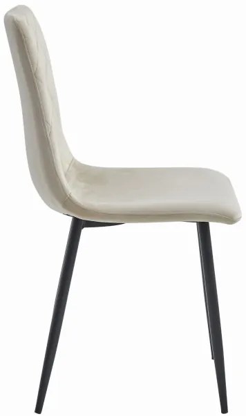 Set dvoch jedálenských stoličiek TURIN zamatové béžové