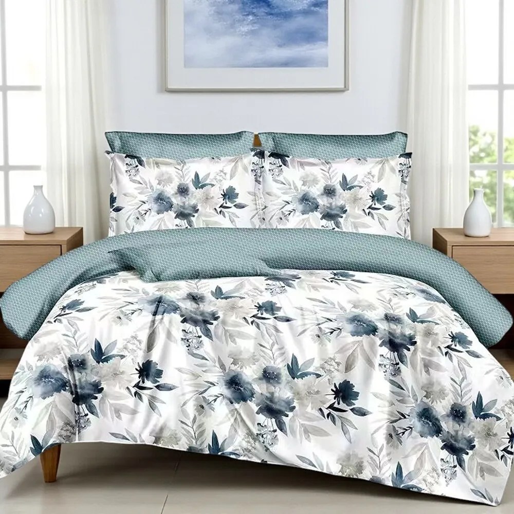 Mikroplyš obliečky Homa MALENA BLUES 7-dielna sada 140x200 cm