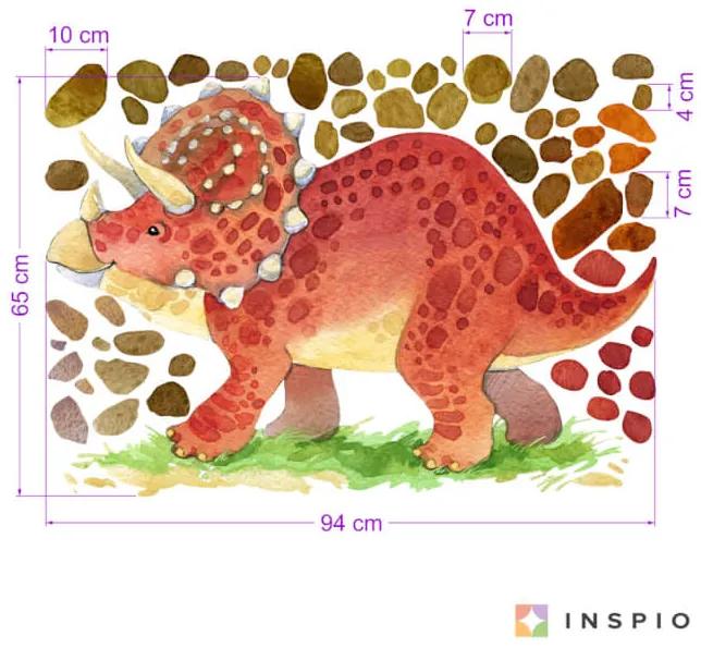 Samolepka na stenu - Triceratops