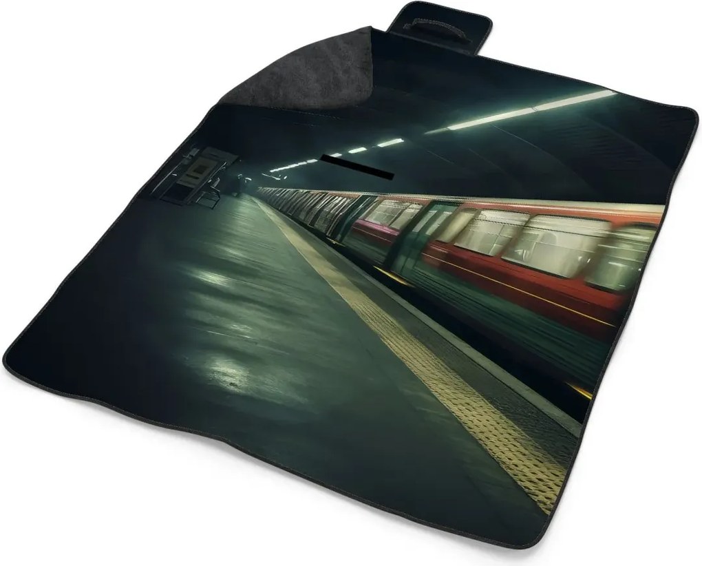 Sablio Plážová deka Metro na tmavej stanici: 200x140 cm