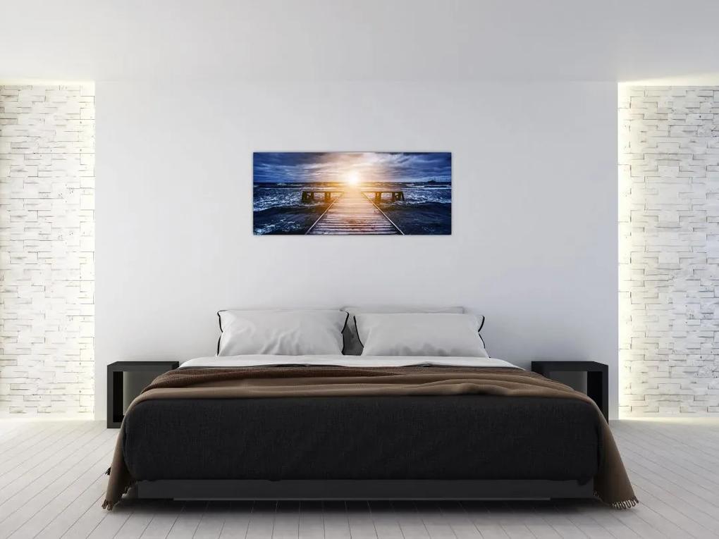 Obraz móla sa slnkom (120x50 cm)
