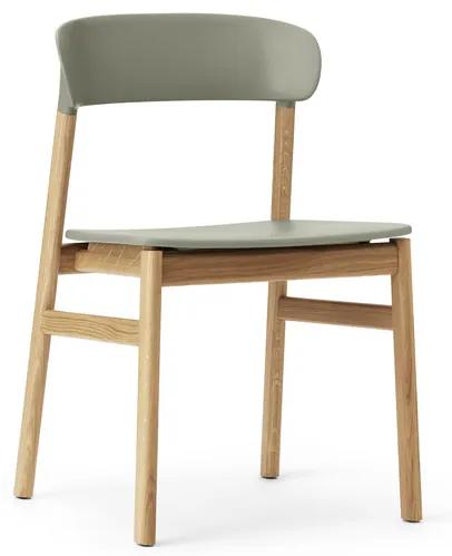 Stolička Herit Chair – pastelová zelená/dub