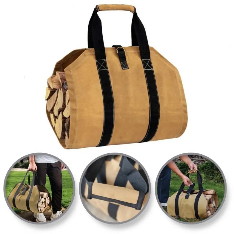 Taška na palivové drevo WOODGRIP, béžová