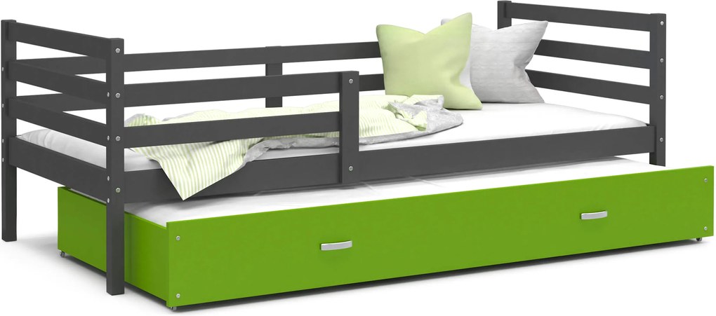 GL Jacek P2 posteľ s prístelkou Farba: Zelená, Rozmer: 190x80