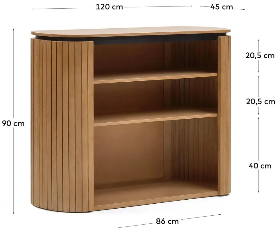 Knižnica z mangového dreva v prírodnej farbe 120x90 cm Licia - Kave Home