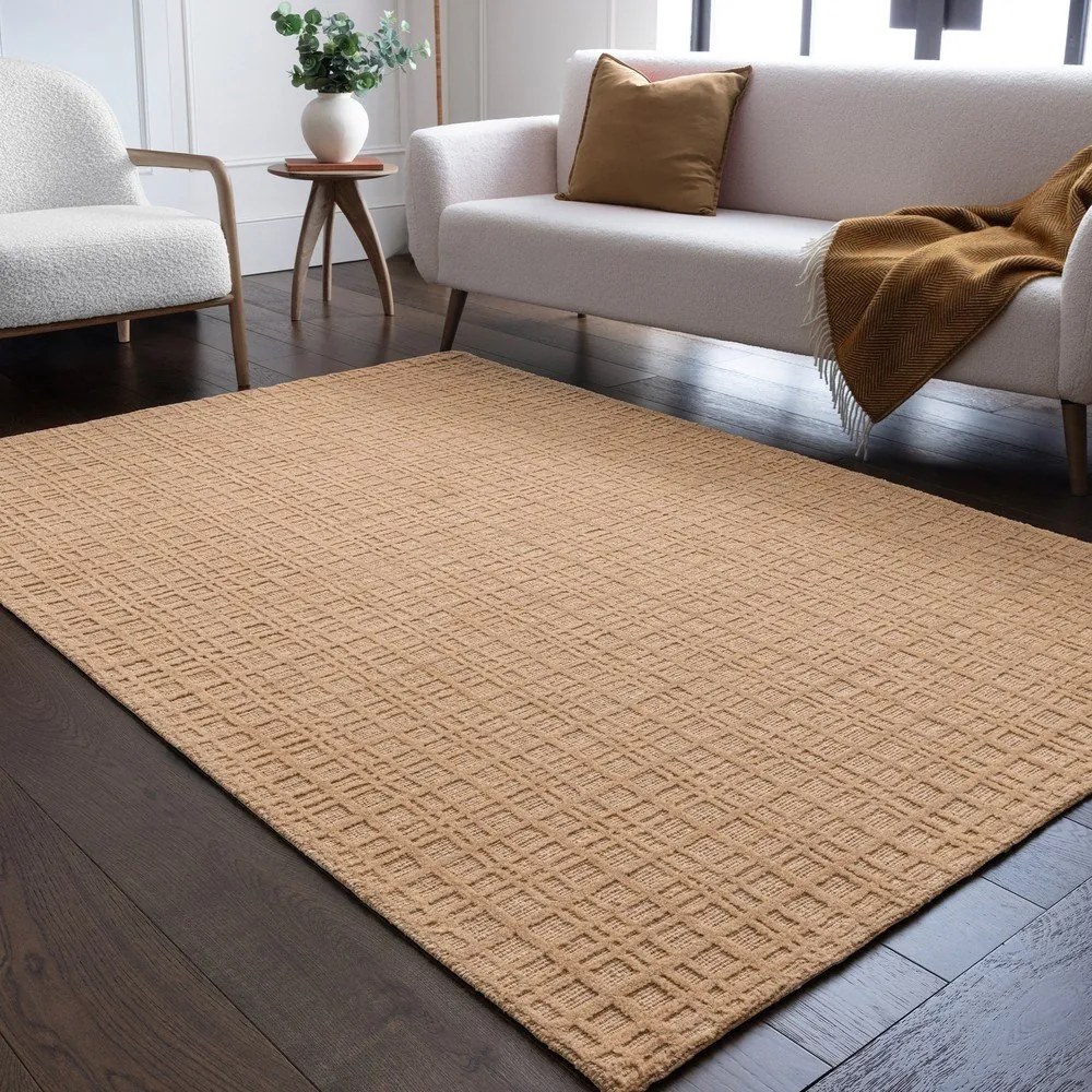 Béžový ručne tkaný koberec s prímesou vlny 160x230 cm Thatch Honey – Asiatic Carpets