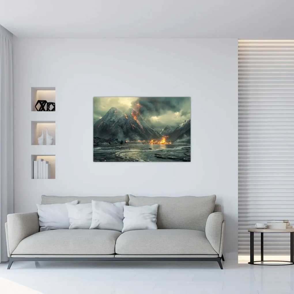 Obraz - Erupcia sopky (90x60 cm)