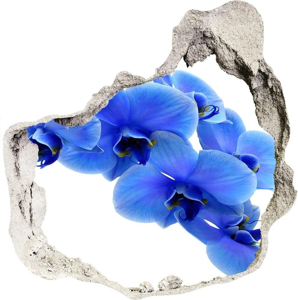 Samolepiaca diera nálepka Modrá orchidea WallHole-75x75-piask-91549599