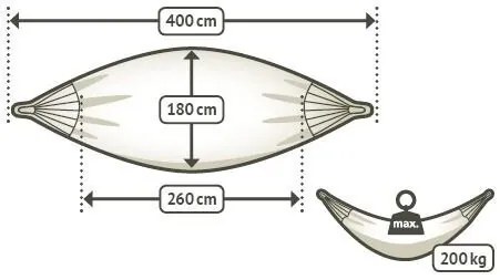 La Siesta Hojdacia sieť BRISA KINGSIZE MODERN - marine, 100 % polypropylen