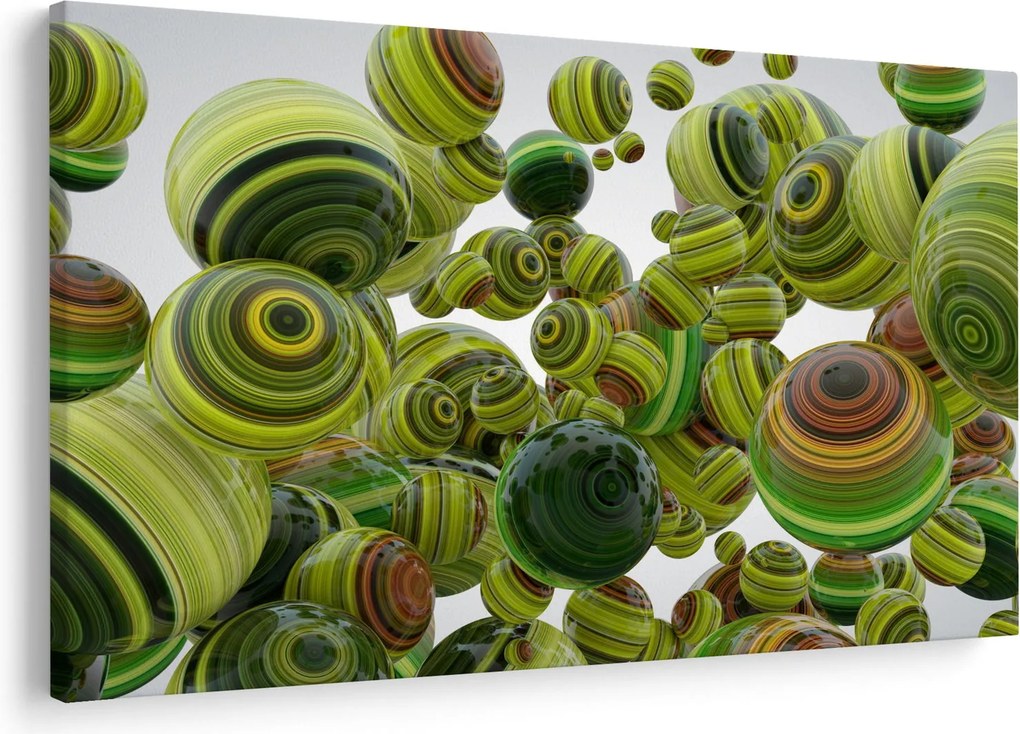 Obraz pruhovaných gúľ (90x60 cm)