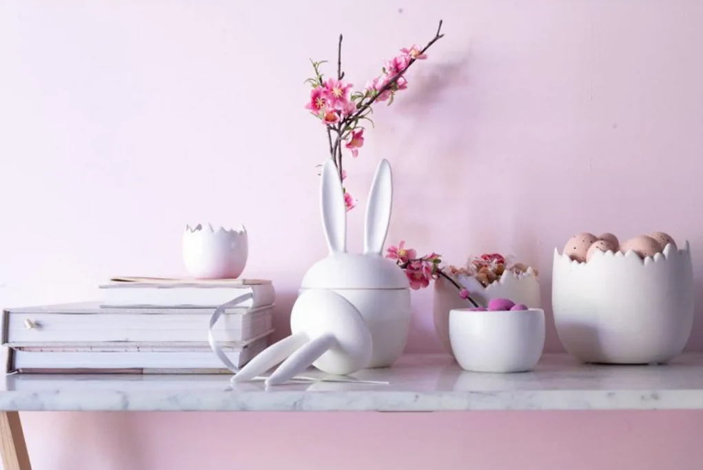 Biela porcelánová dóza ELARIA KANIN- rôzne veľkosti Veľkosť: M
