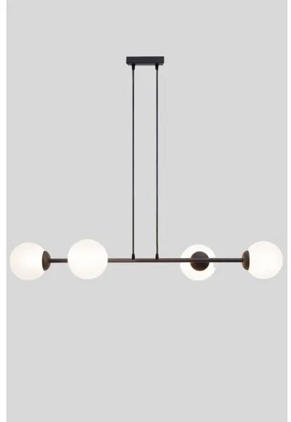 Luster na lanku FIRA 4xE27/60W/230V čierna