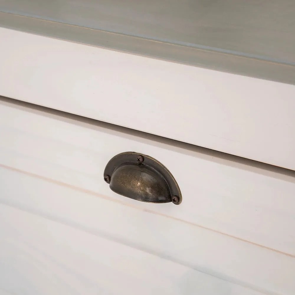 Biela výklopná skrinka na topánky z borovicového dreva Toby – Støraa