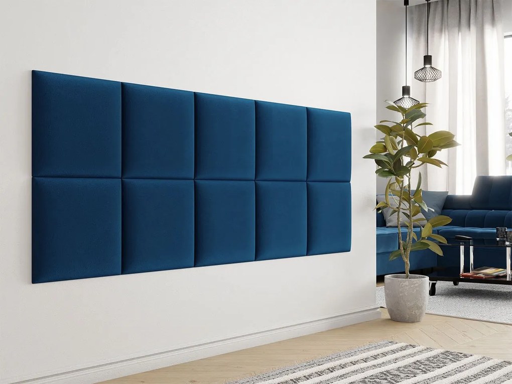 Čalúnený stenový panel Pag 42x42, Farba čalúnenia:: ekokoža Soft 011 (čierna)