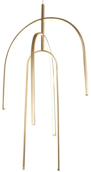 Zambelis 1931 - LED Stmievateľný luster na lanku LED/80W/230V zlatá