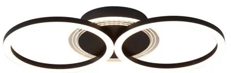 Searchlight 13651BK - LED stmievateľné stropné svietidlo CONTOUR LED/24W/230V 3000K