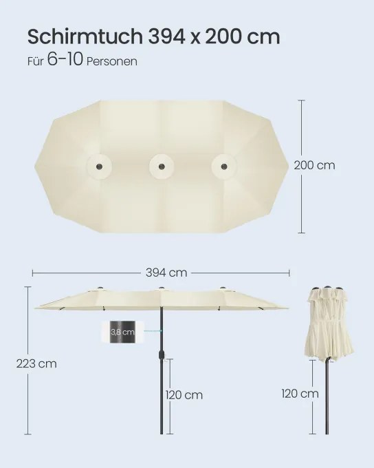 Záhradný slnečník  GPU037L01