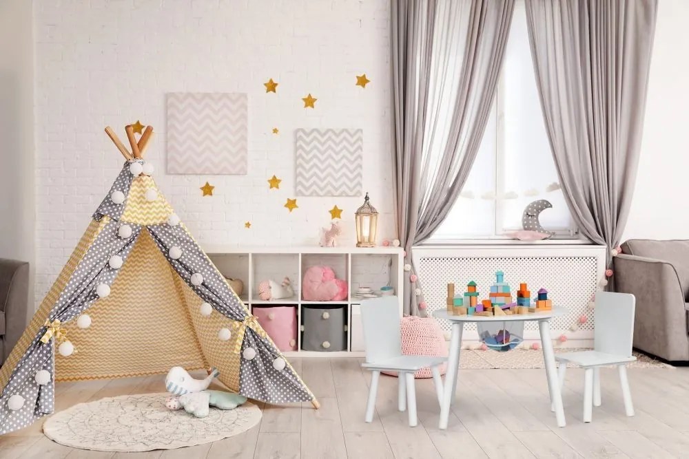 EcoToys detská sada stolček a dve stoličky WH135