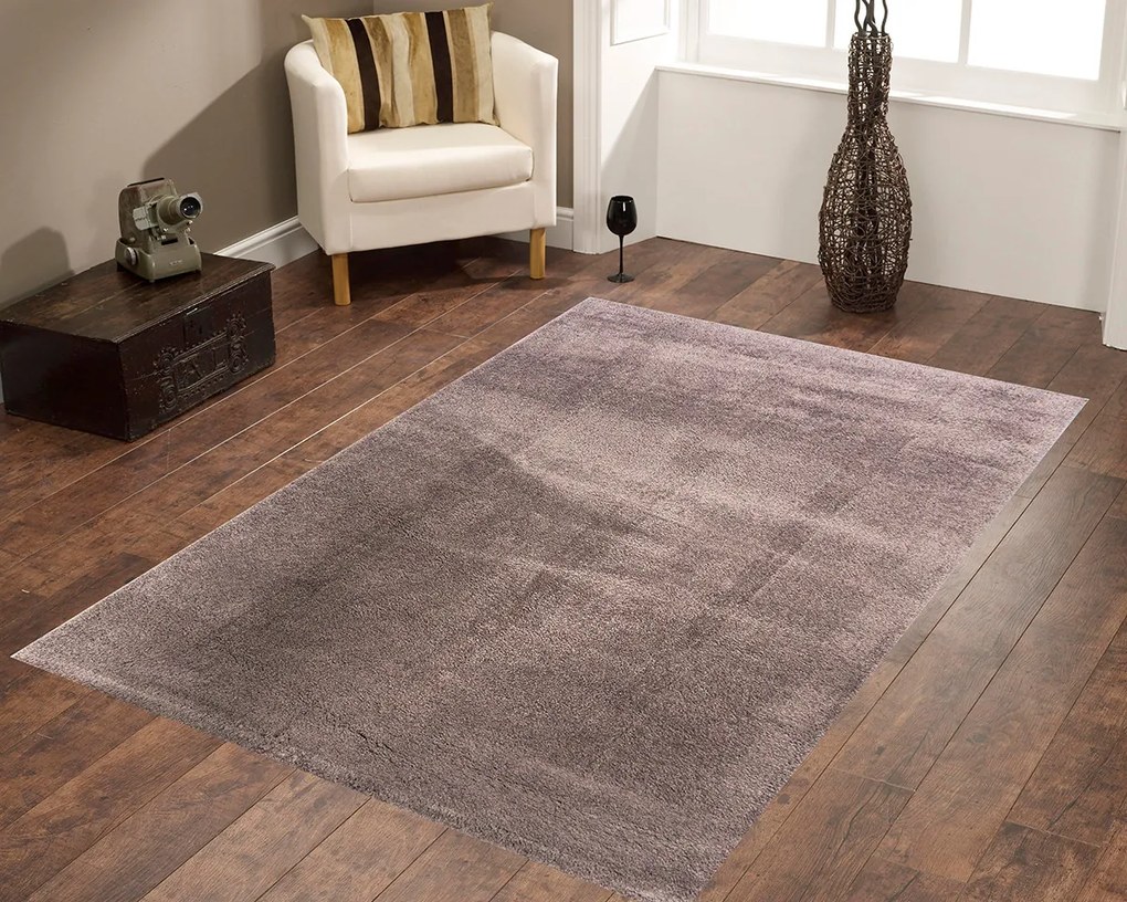Koberec Microsofty 8301 BROWN – hnedý shaggy obdĺžnik Rozmer: 80x150 cm