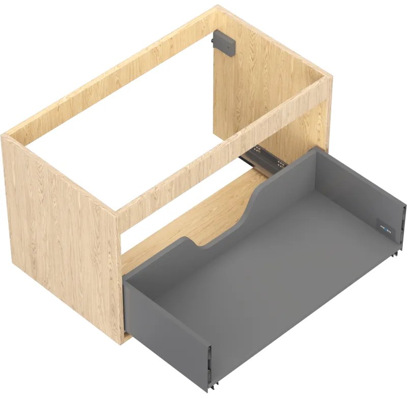 Mexen Box-A, závesná skrinka 80 cm, 1 zásuvka, dub, 91AX0-0800-470-1-81