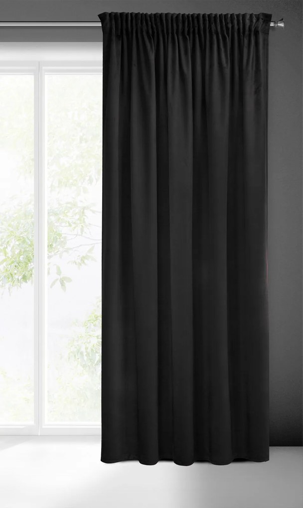ZATEMŇOVACÍ ZÁVES NA PÁSKE PIERRE CARDIN SIBEL 140X270 CM ČIERNA