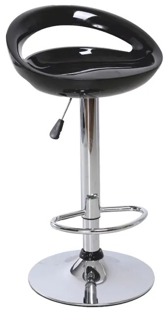 Barová stolička Dongo HC-104 New - čierna / chróm