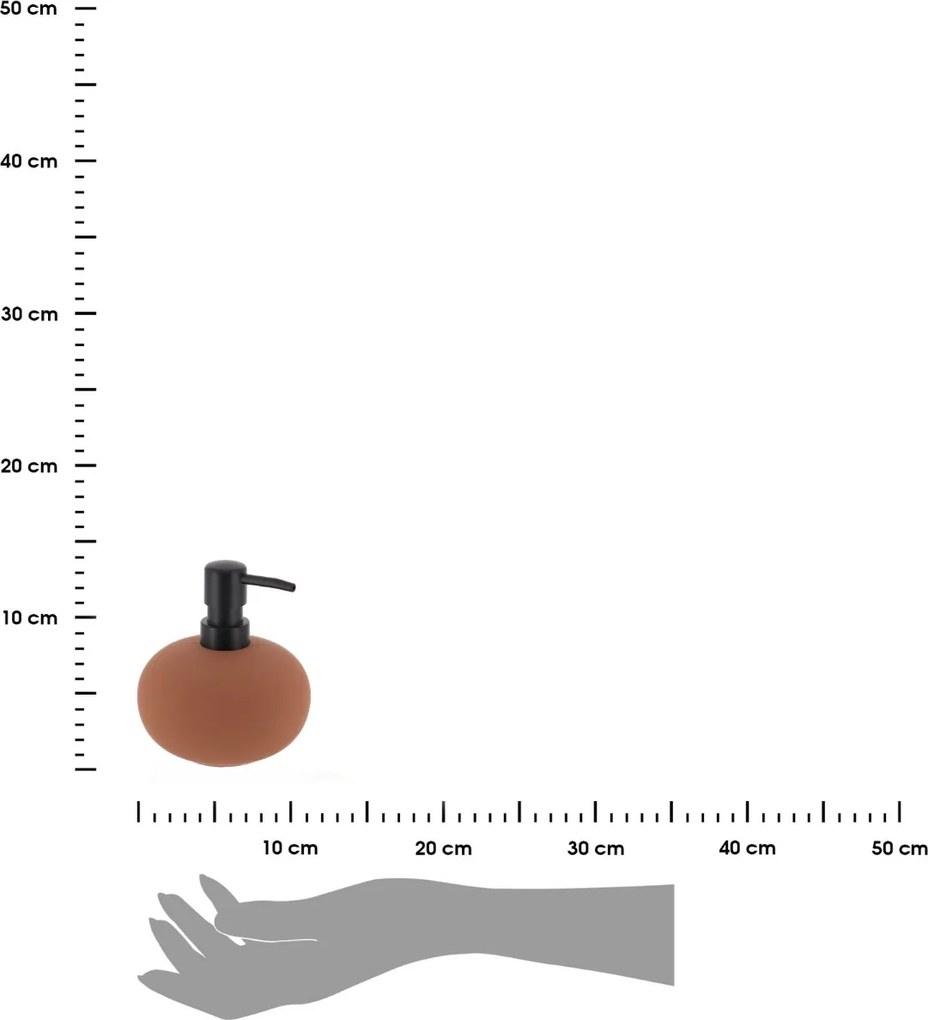 Dávkovač mydla Niva, hnedá/s čiernymi prvkami, 425 ml