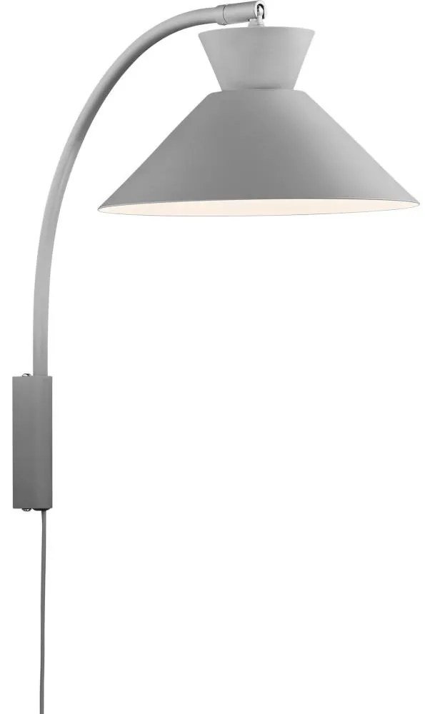 Nordlux Nordlux - Nástenná lampa DIAL 1xE27/40W/230V šedá NX0163