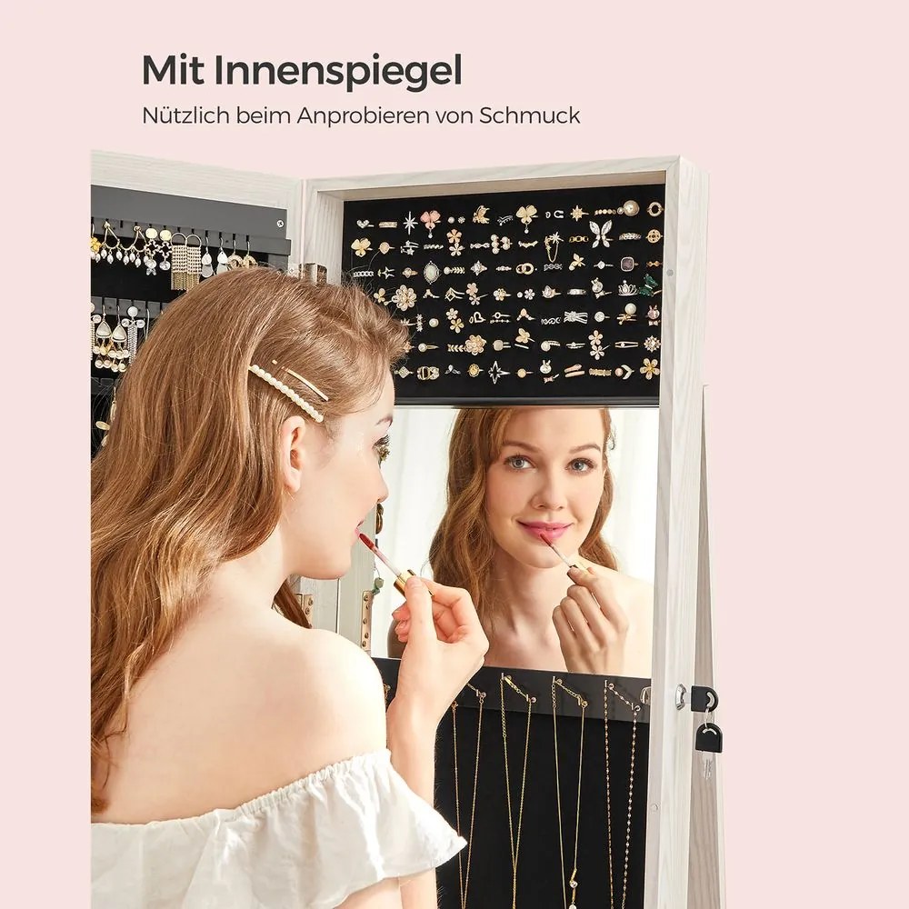 Šperkovnica so zrkadlom SONGMICS JBC62W