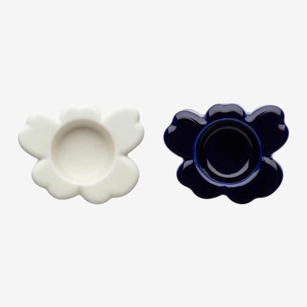 Marimekko Svietnik Unikko biely modrý sada 2ks