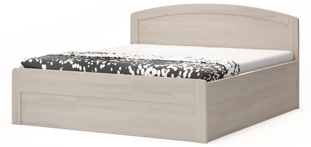 BMB MARIKA ART - masívna buková posteľ s úložným priestorom ATYP, buk masív