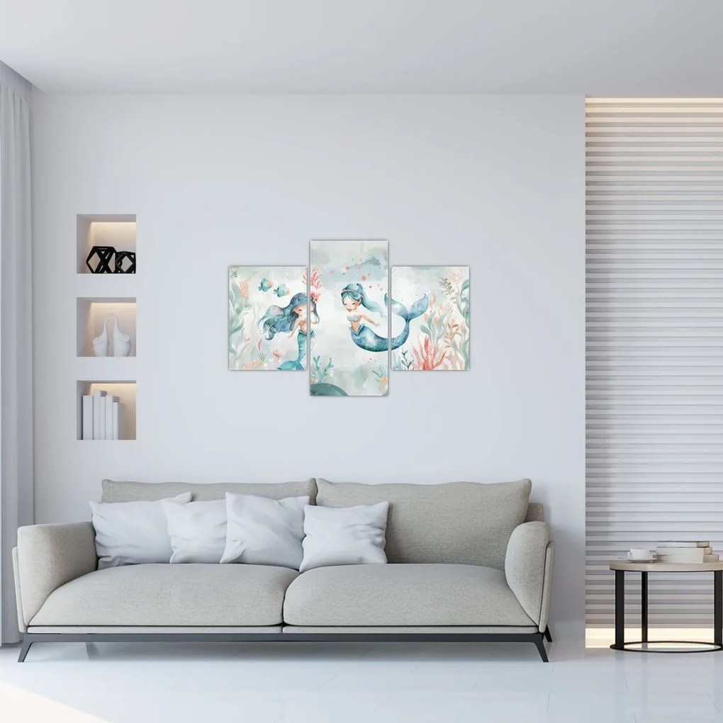 Obraz - Morské panny (90x60 cm)