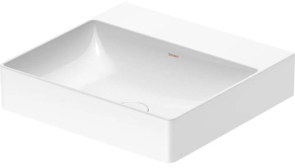 DURAVIT DuraSquare umývadlo do nábytku bez otvoru, bez prepadu, 500 x 470 mm, biela, s povrchom WonderGliss, 23535000701