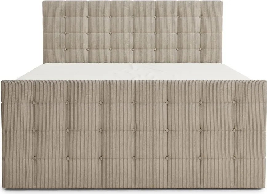 Béžová boxspring posteľ s úložným priestorom 180x200 cm Tasca – Maison de Rêve