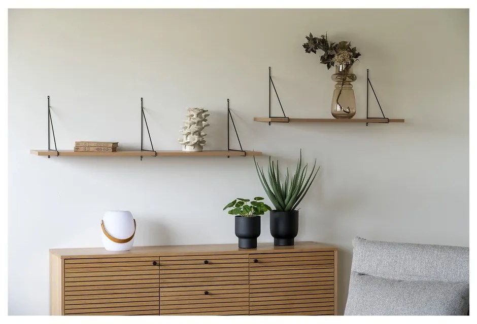 Polica v dekore jaseňa v prírodnej farbe 80 cm Chiba – House Nordic