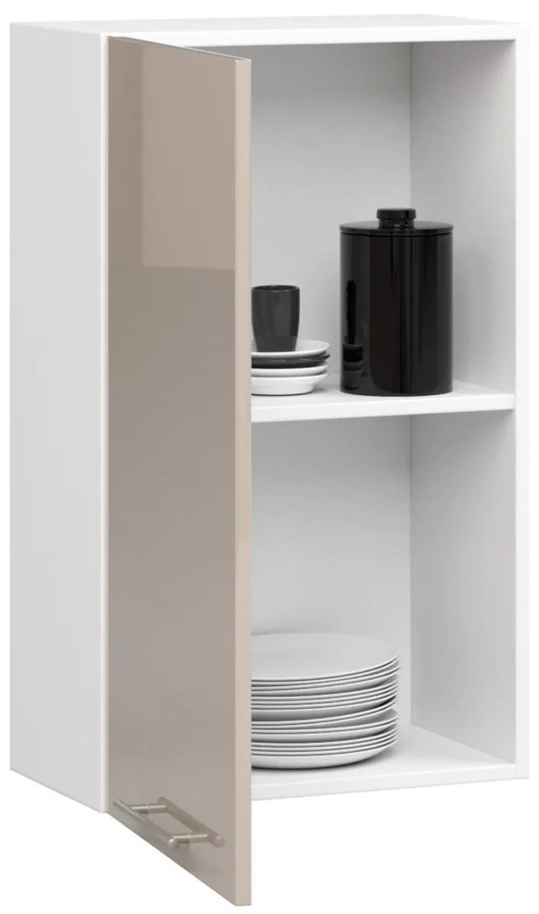 Závesná kuchynská skrinka Olivie W 50 cm biela/cappuccino