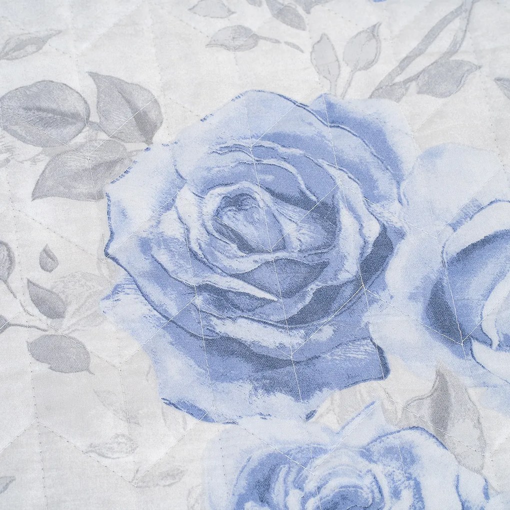 4Home Prehoz na posteľ Roses in blue, 220 x 240 cm + 2x 40 x 40 cm
