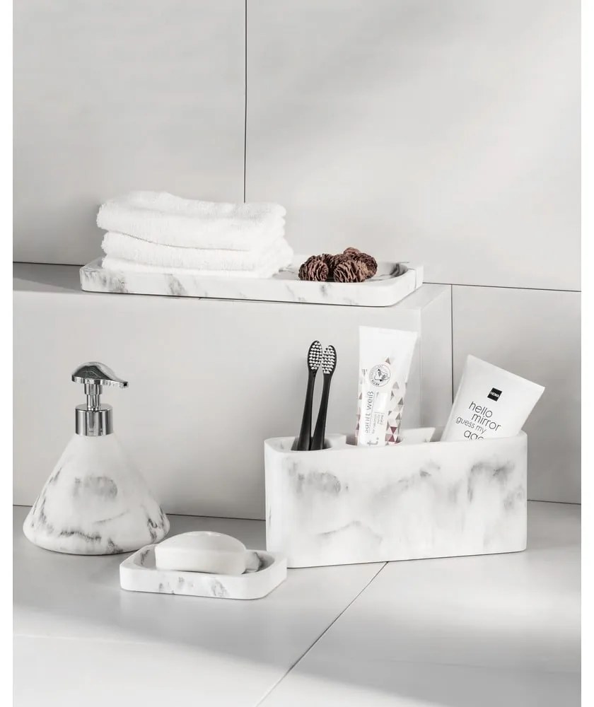 Bielo-sivá tácka do kúpeľne Wenko Desio