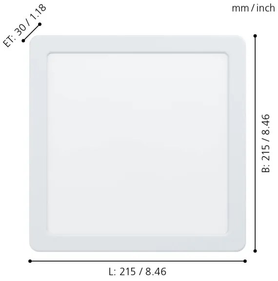 Eglo 99164 - LED podhľadové svietidlo FUEVA 5 LED/16,5W/230V