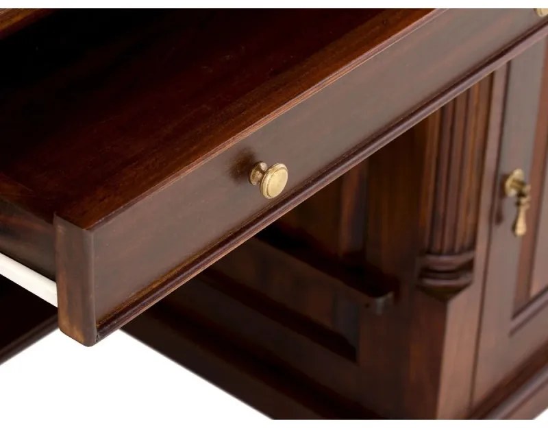 furniture-nabytek.cz - Masívny písací stôl Cambridge z mahagónu, lakovaný, hnedý – 120×60×80 cm