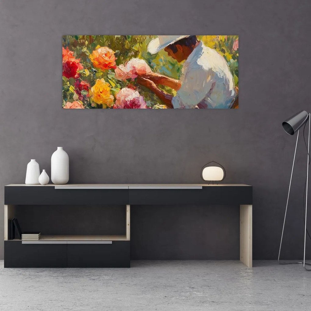 Obraz - Záhradník (120x50 cm)