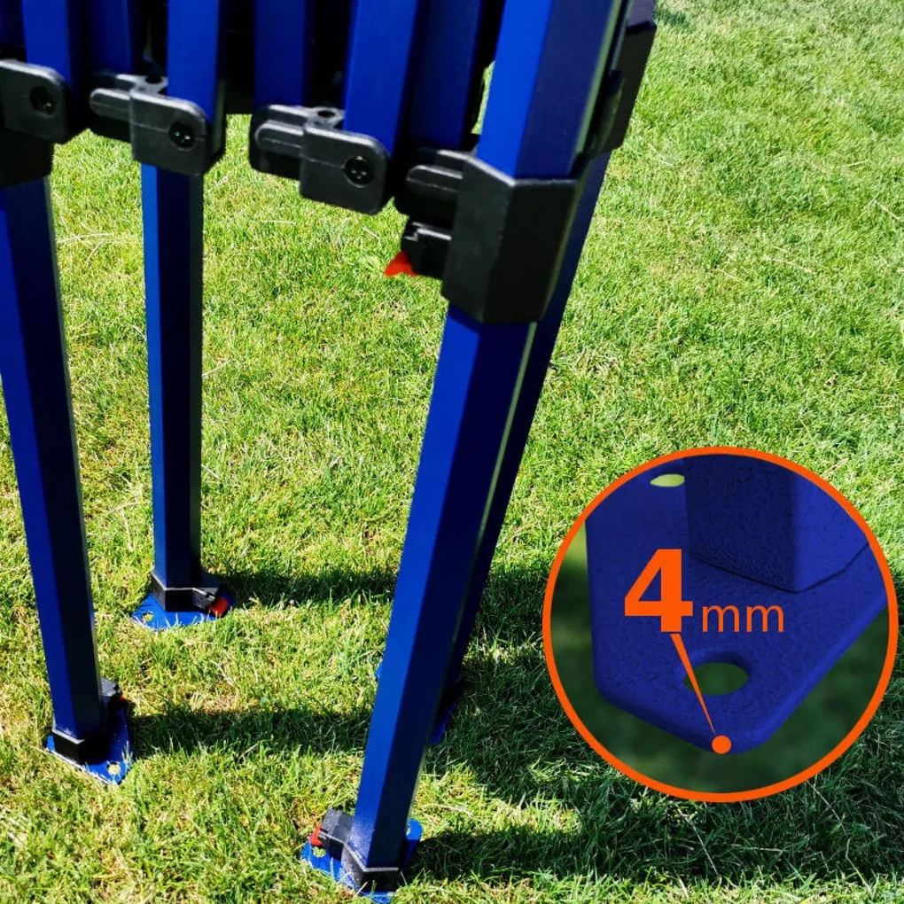 BRIMO Párty stany 2x2m - s 3 stenami - Červená 20