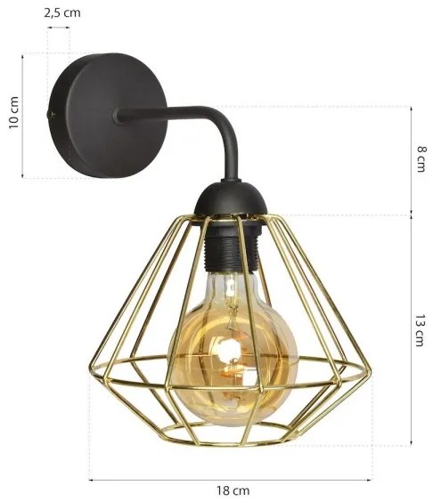 Nástenné svietidlo LUPO 1xE27/60W/230V