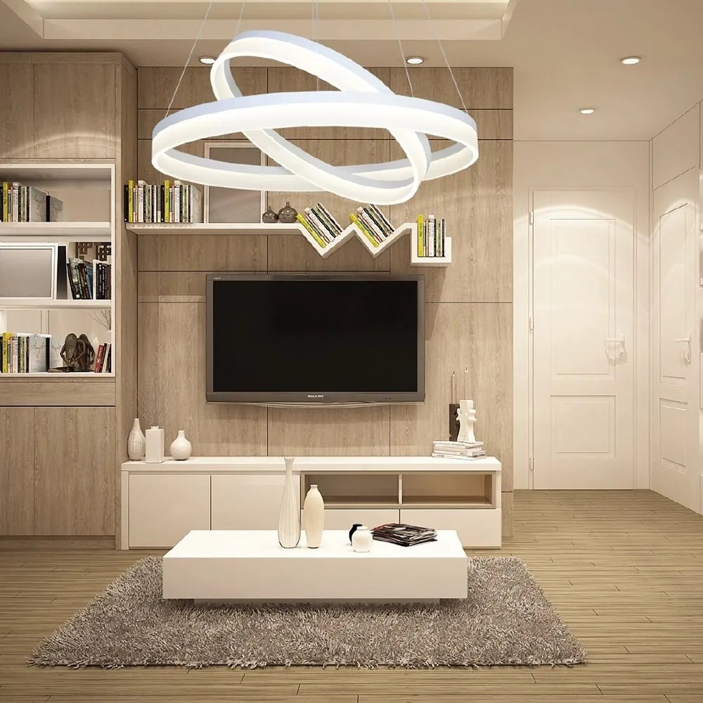 EUlight Závesné LED svietidlo Ring, 2x LED 60w, 4000k, w
