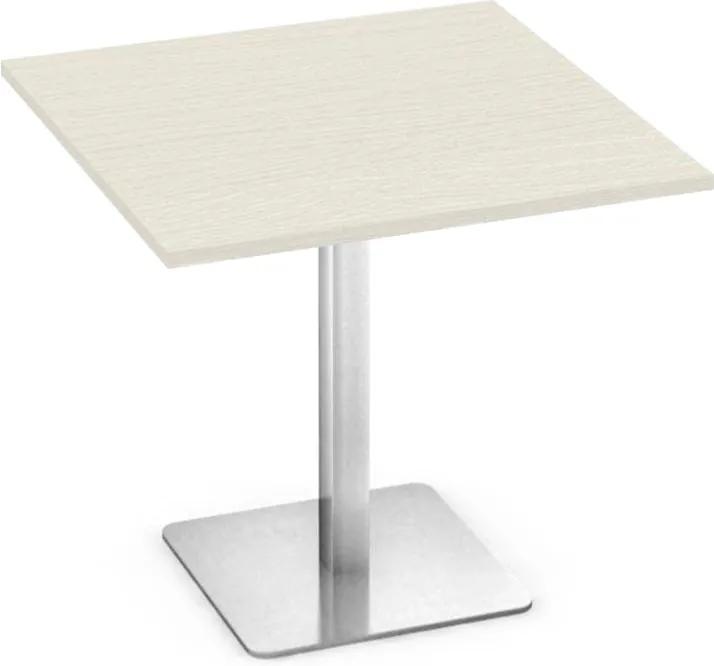 DREVONA Stôl 80x80 navarra nerez podnož FLAT 1