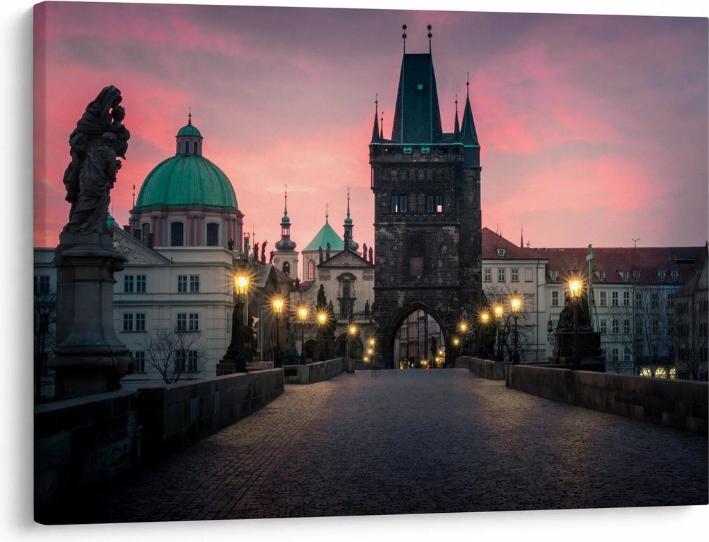 Obraz - Na Karlovom moste (70x50 cm)